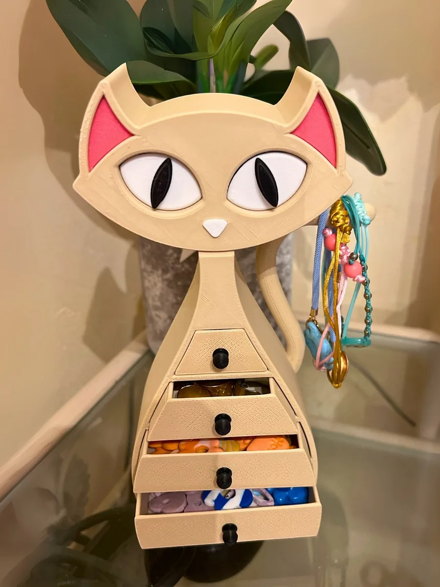 Kedi Takı Kutusu — 3dartolyemiz atölyesinde 3D baskı