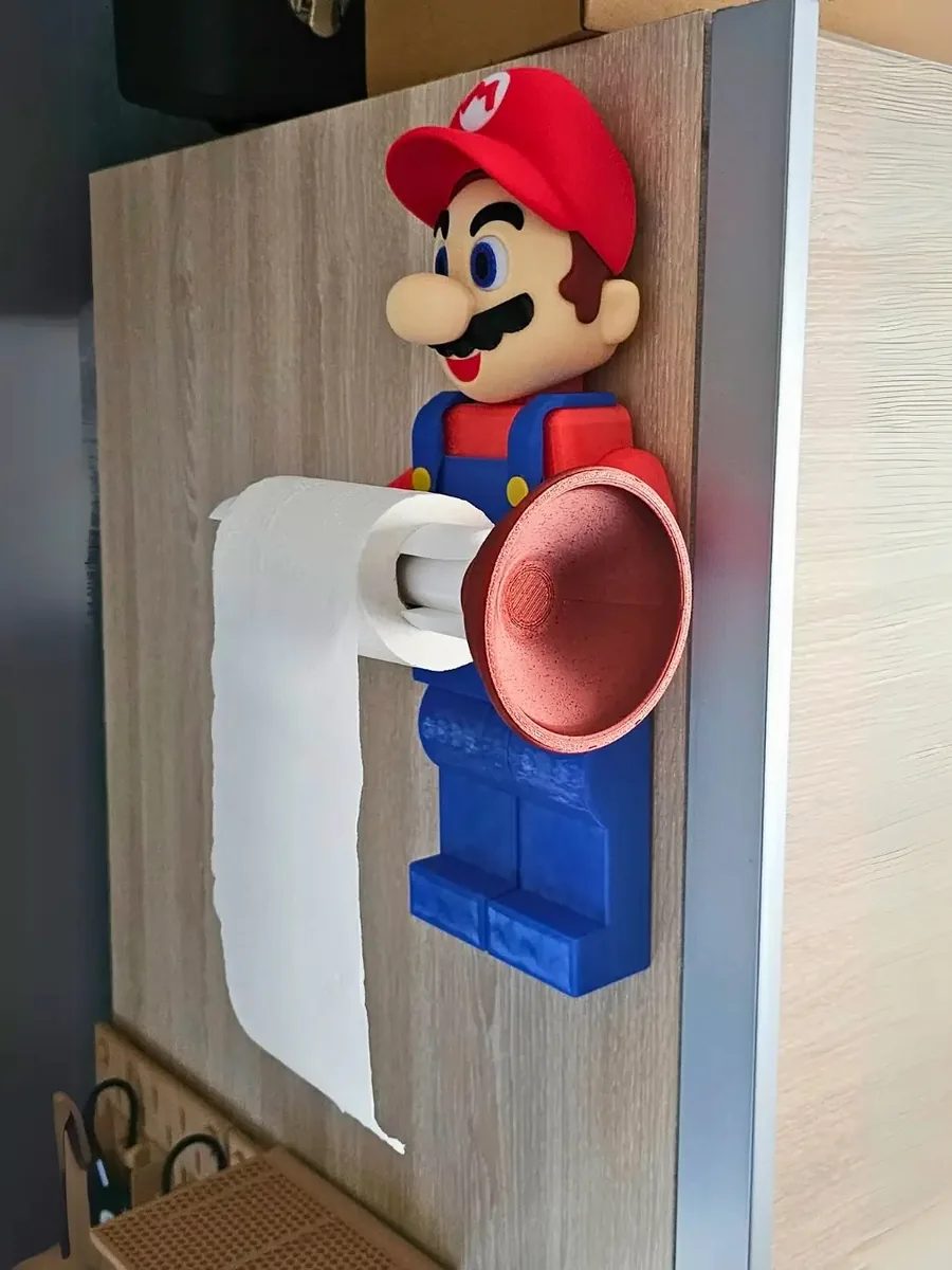 Mario Tuvalet Kâğıdı Tutucu — 3dartolyemiz atölyesinde 3D baskı