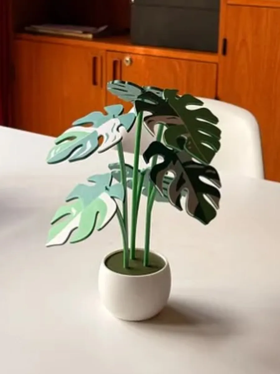 Monstera Bitki Dekoru — 3dartolyemiz atölyesinde 3D baskı
