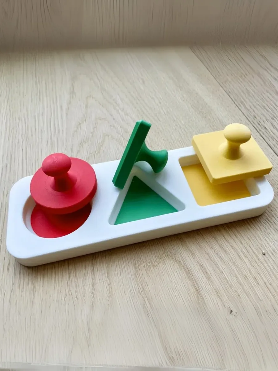 Renkli şekilli Montessori yapboz oyuncağı