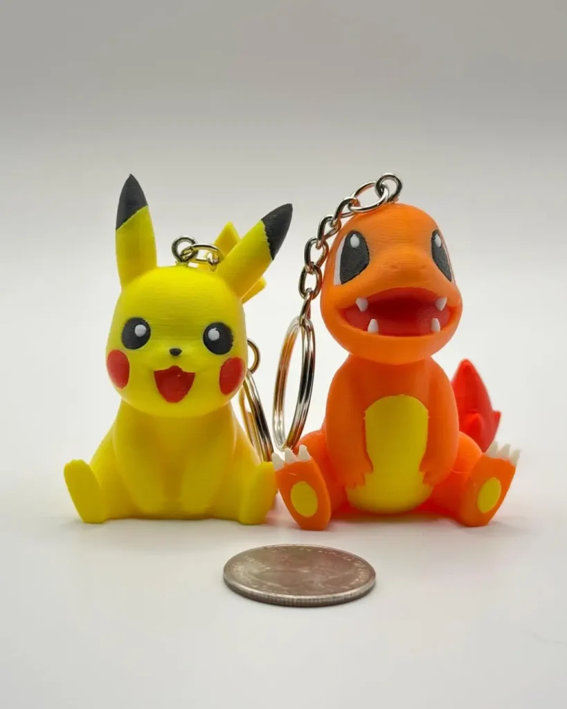Pokemon Pikachu ve Charmander Anahtarlık